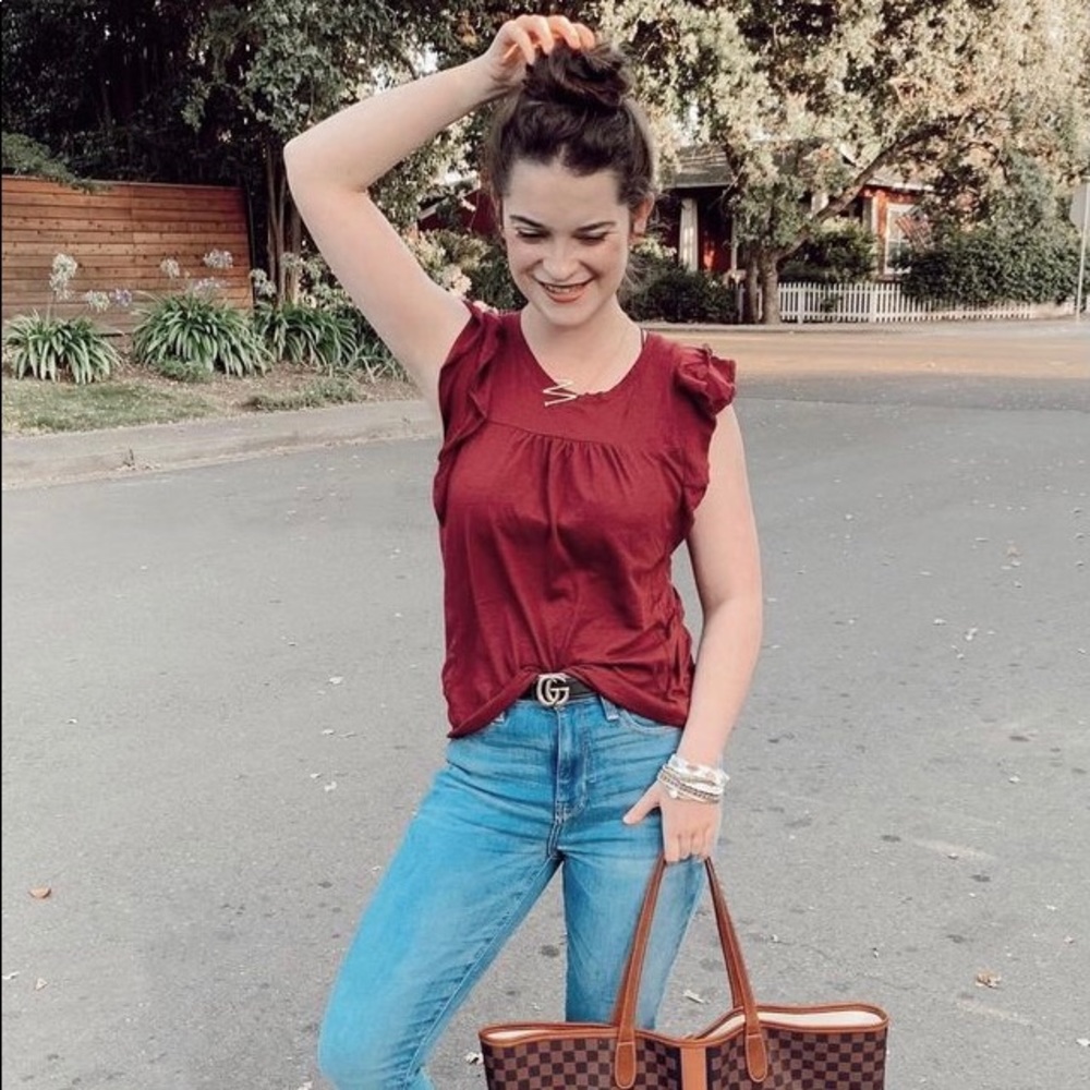 Gap Ruffle Sleeve Top